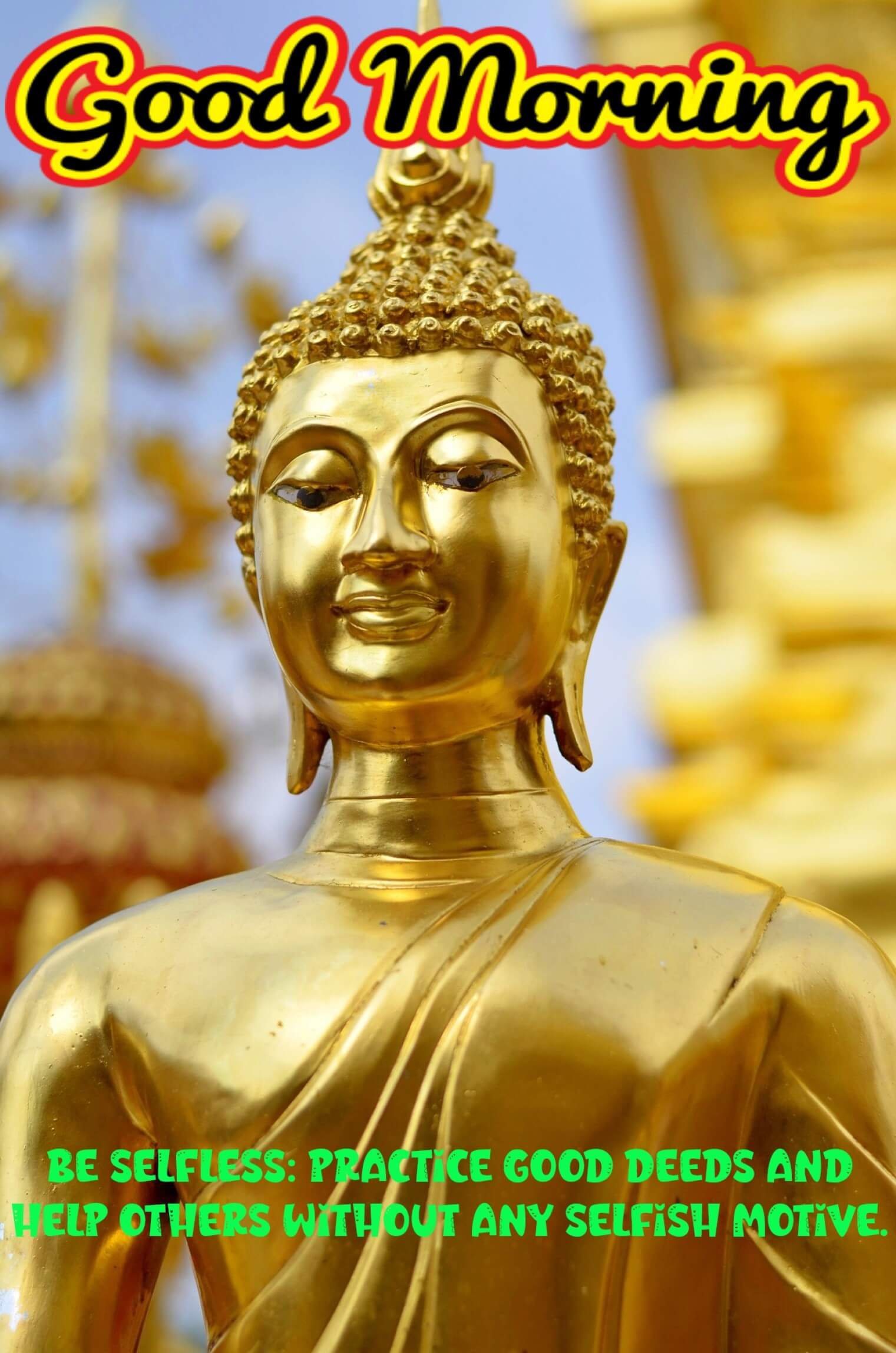 Golden Gautam Buddha Statue